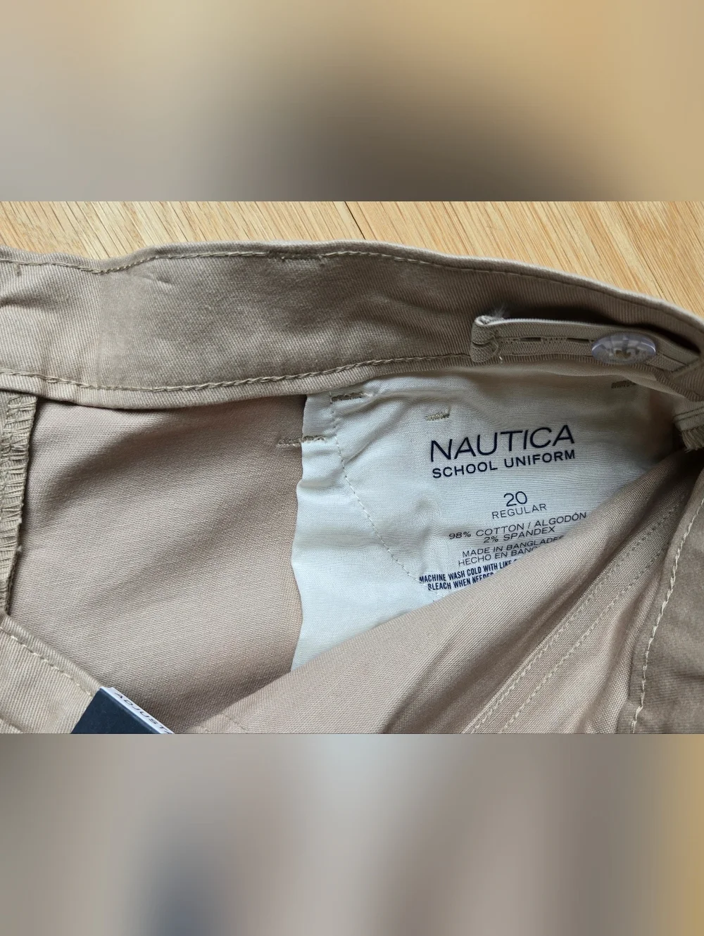 Nautica Khaki Boys' Straight Leg Chinos